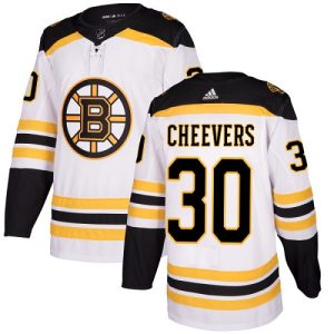 Herren Boston Bruins Eishockey Trikot Gerry Cheevers #30 Authentic Weiß Auswärts